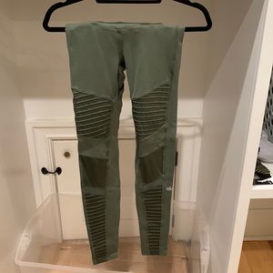 Alo green moto leggings
